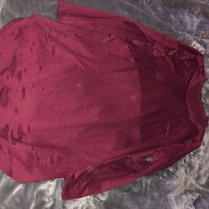 Distressed t shirt dress